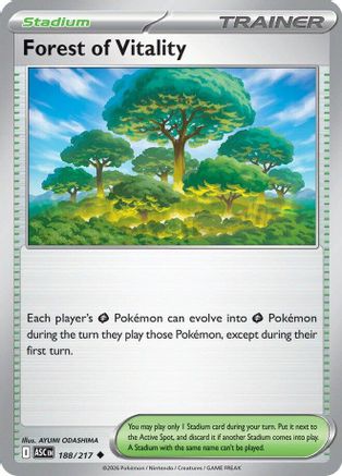 Forest of Vitality 188  - Reverse Holofoil ME Ascended Heroes