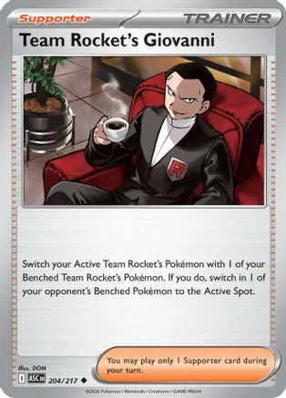 Team Rocket's Giovanni 204  ME Ascended Heroes