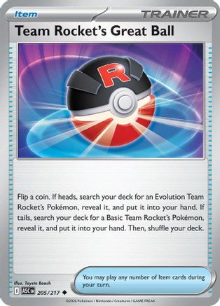 Team Rocket's Great Ball 205  ME Ascended Heroes