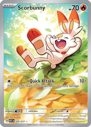 Scorbunny 225/217  - Holofoil ME Ascended Heroes