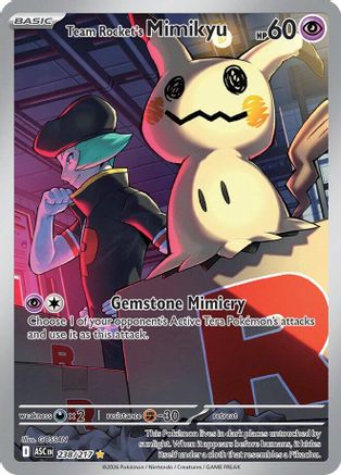 Team Rocket's Mimikyu 238/217  - Holofoil ME Ascended Heroes