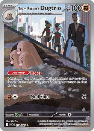 Team Rocket's Dugtrio 239/217  - Holofoil ME Ascended Heroes