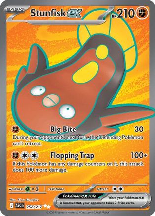 Stunfisk ex 252/217  - Holofoil ME Ascended Heroes