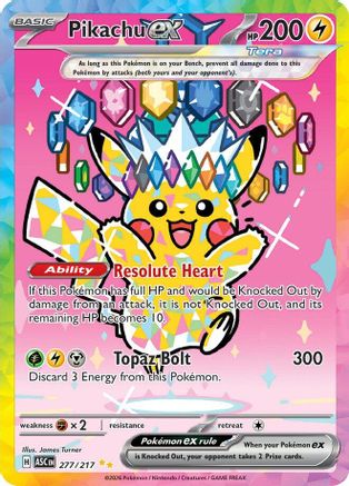 Pikachu ex 277/217  - Holofoil ME Ascended Heroes