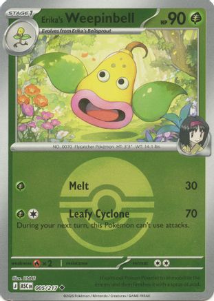 Erika's Weepinbell (Poke Ball) 005  - Reverse Holofoil ME Ascended Heroes