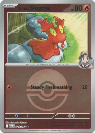 Ethan's Slugma (Poke Ball) 023  - Reverse Holofoil ME Ascended Heroes