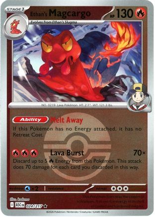 Ethan's Magcargo 024/217  - Reverse Holofoil ME Ascended Heroes