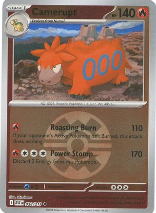 Camerupt (Quick Ball) 028  - Reverse Holofoil ME Ascended Heroes