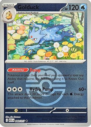 Golduck (Love Ball) 040  - Reverse Holofoil ME Ascended Heroes