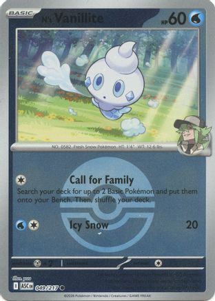N's Vanillite (Poke Ball) 049  - Reverse Holofoil ME Ascended Heroes