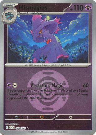 Mismagius (Dusk Ball) 086  - Reverse Holofoil ME Ascended Heroes