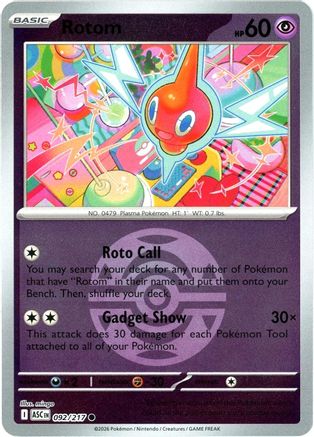 Rotom (Dusk Ball) 092  - Reverse Holofoil ME Ascended Heroes