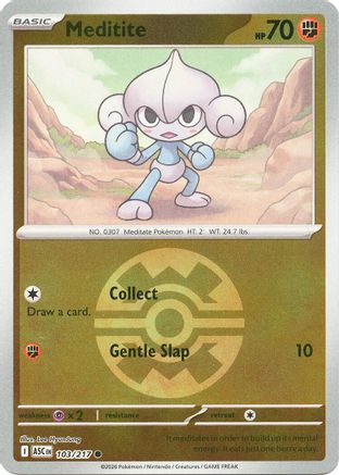 Meditite (Quick Ball) 103  - Reverse Holofoil ME Ascended Heroes