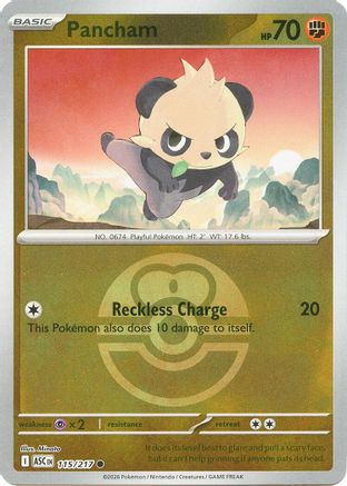 Pancham (Love Ball) 115  - Reverse Holofoil ME Ascended Heroes