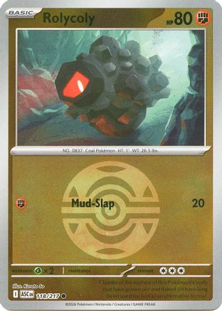 Rolycoly (Dusk Ball) 118  - Reverse Holofoil ME Ascended Heroes