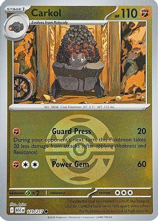 Carkol (Dusk Ball) 119  - Reverse Holofoil ME Ascended Heroes