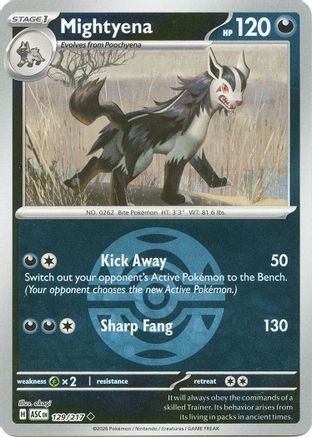 Mightyena 129/217  - Reverse Holofoil ME Ascended Heroes