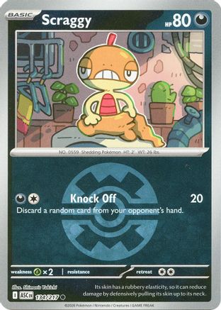 Scraggy (Quick Ball) 134  - Reverse Holofoil ME Ascended Heroes