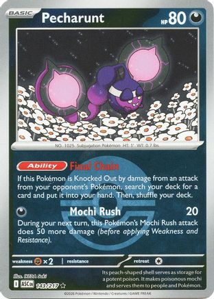 Pecharunt (Poke Ball) 143  - Reverse Holofoil ME Ascended Heroes