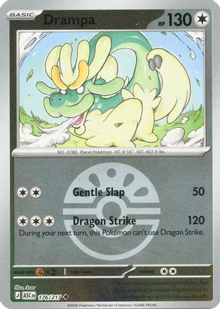 Drampa (Friend Ball) 176  - Reverse Holofoil ME Ascended Heroes
