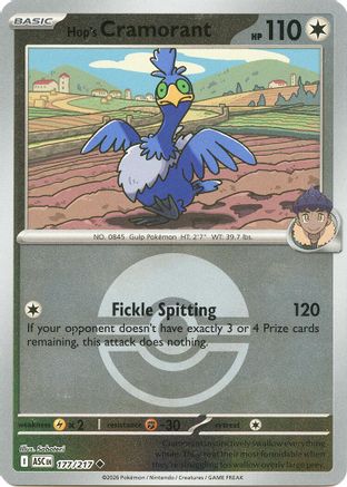 Hop's Cramorant (Poke Ball) 177  - Reverse Holofoil ME Ascended Heroes