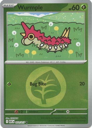 Wurmple (Energy Symbol Pattern) 011  - Reverse Holofoil ME Ascended Heroes