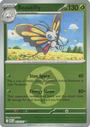 Beautifly 013/217  - Reverse Holofoil ME Ascended Heroes