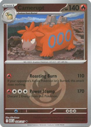 Camerupt (Energy Symbol Pattern) 028  - Reverse Holofoil ME Ascended Heroes