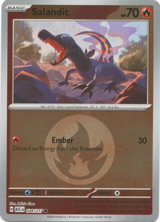Salandit (Energy Symbol Pattern) 034  - Reverse Holofoil ME Ascended Heroes