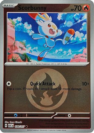 Scorbunny 036/217  - Reverse Holofoil ME Ascended Heroes