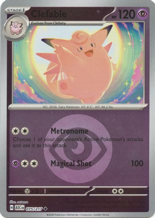 Clefable (Energy Symbol Pattern) 075  - Reverse Holofoil ME Ascended Heroes