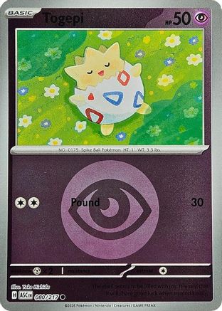 Togepi (Energy Symbol Pattern) 080  - Reverse Holofoil ME Ascended Heroes