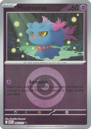 Misdreavus 085/217  - Reverse Holofoil ME Ascended Heroes
