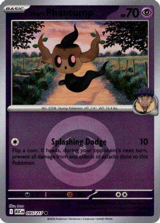 Hop's Phantump (Energy Symbol Pattern) 095  - Reverse Holofoil ME Ascended Heroes