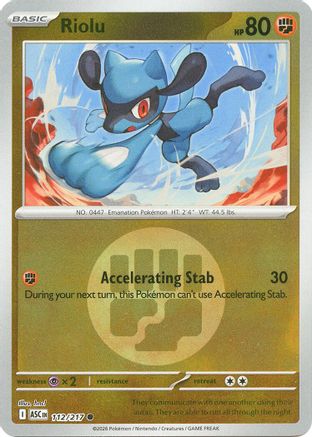 Riolu (Energy Symbol Pattern) 112  - Reverse Holofoil ME Ascended Heroes