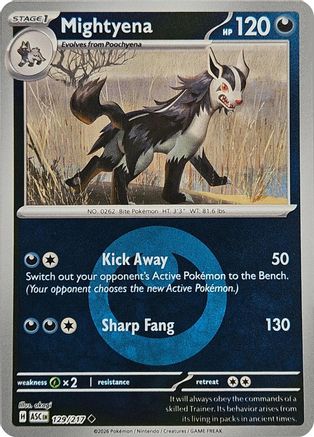 Mightyena 129/217  - Reverse Holofoil ME Ascended Heroes