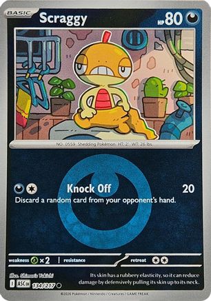 Scraggy (Energy Symbol Pattern) 134  - Reverse Holofoil ME Ascended Heroes