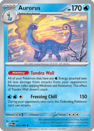 Aurorus 024/088  - Reverse Holofoil ME03 Perfect Order