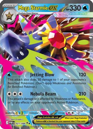 Mega Starmie ex 021/088  - Holofoil ME03 Perfect Order