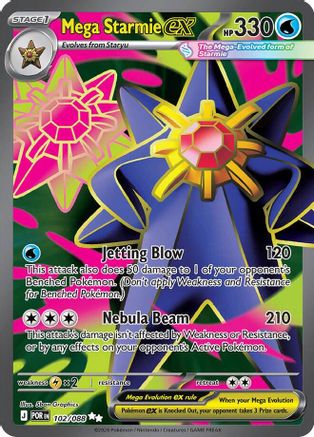 Mega Starmie ex 102/088  - Holofoil ME03 Perfect Order