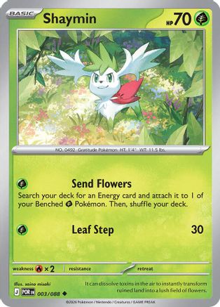 Shaymin 003  - Reverse Holofoil ME03 Perfect Order