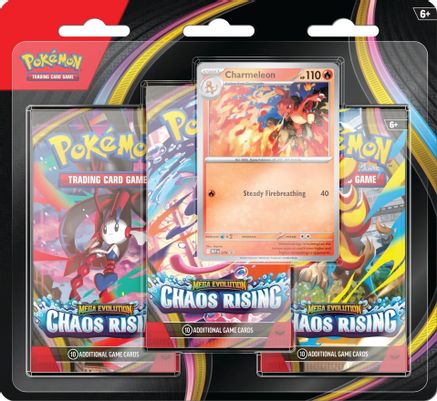 Pokemon Mega Evolution: Chaos Rising 3 Pack Blister [Charmeleon]