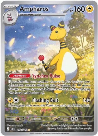 Ampharos 090/086  - Holofoil ME04 Chaos Rising