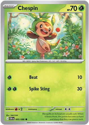 Chespin 005/086  ME04 Chaos Rising