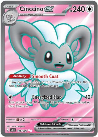 Cinccino ex 105/086  - Holofoil ME04 Chaos Rising