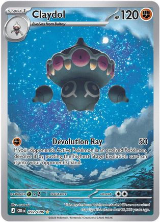 Claydol 092/086  - Holofoil ME04 Chaos Rising