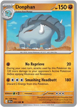 Donphan 045  - Reverse Holofoil ME04 Chaos Rising