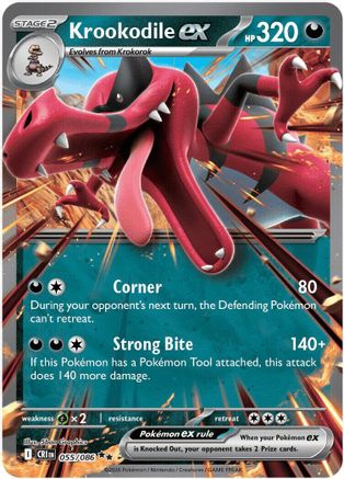Krookodile ex 055  - Holofoil ME04 Chaos Rising