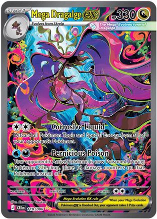 Mega Dragalge ex 118/086  - Holofoil ME04 Chaos Rising