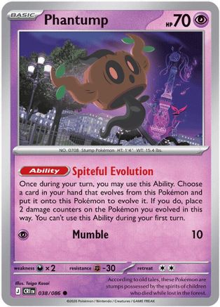 Phantump 038  - Reverse Holofoil ME04 Chaos Rising